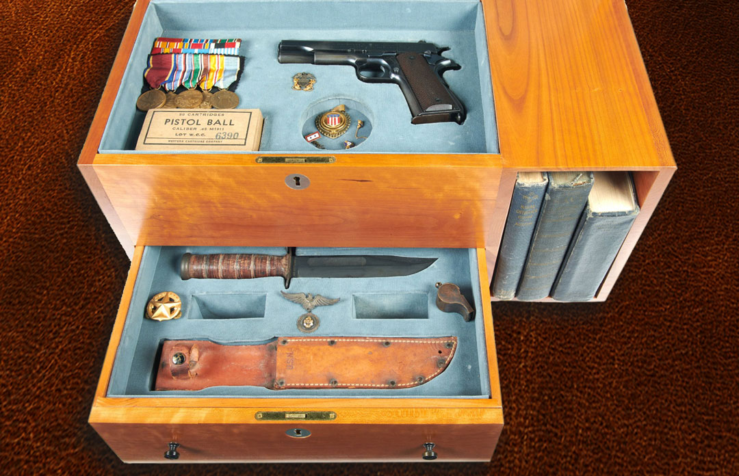 1911 pistol with accessories