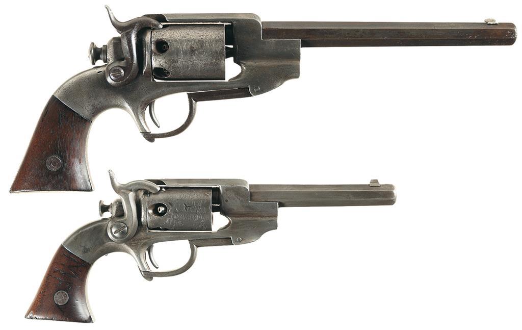 Two Allen & Wheelock Sidehammer Percussion Revolvers | Rock Island Auction