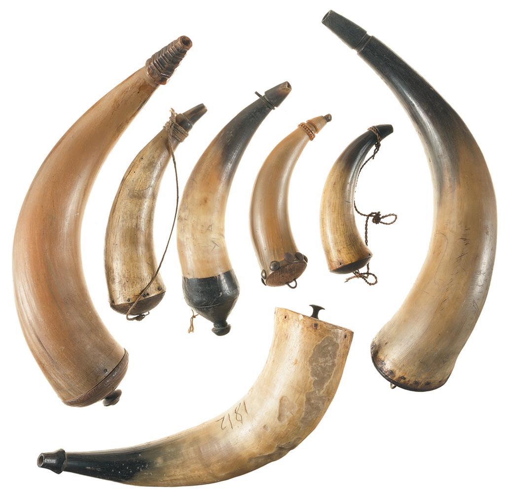 Seven Powder Horns Rock Island Auction