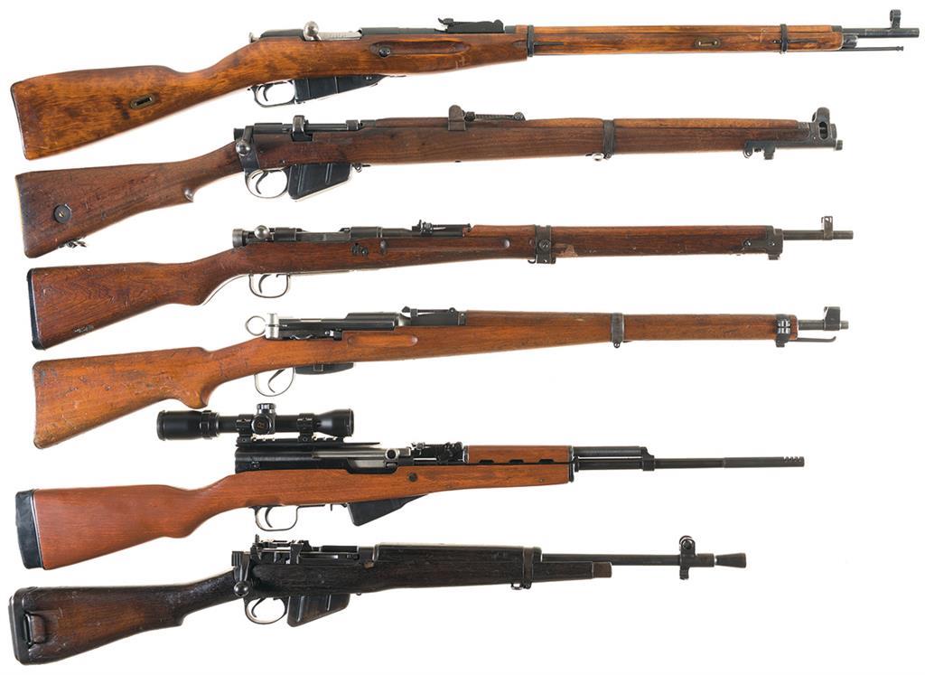Model 91 Rifle Six Rifles -A) Mosin Nagant Model 91/30 Bolt Action Rifle | Rock Island ...