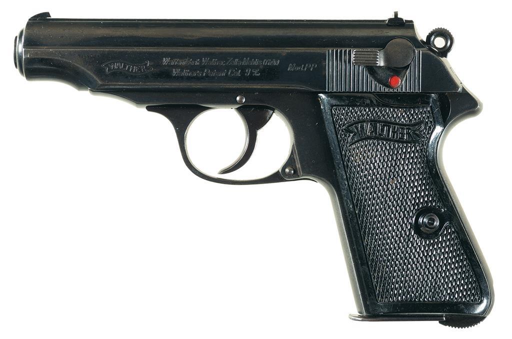 Scarce Pre-War Walther PP Semi-Automatic Pistol in 9mm Kurz | Rock ...