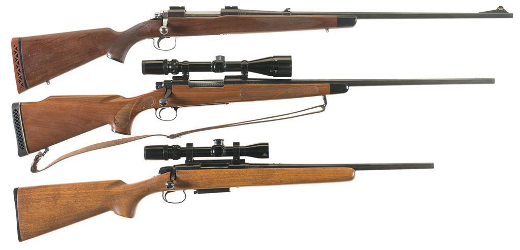 Three Remington Bolt Action Rifles -a) Remington Model 721 Adl R 