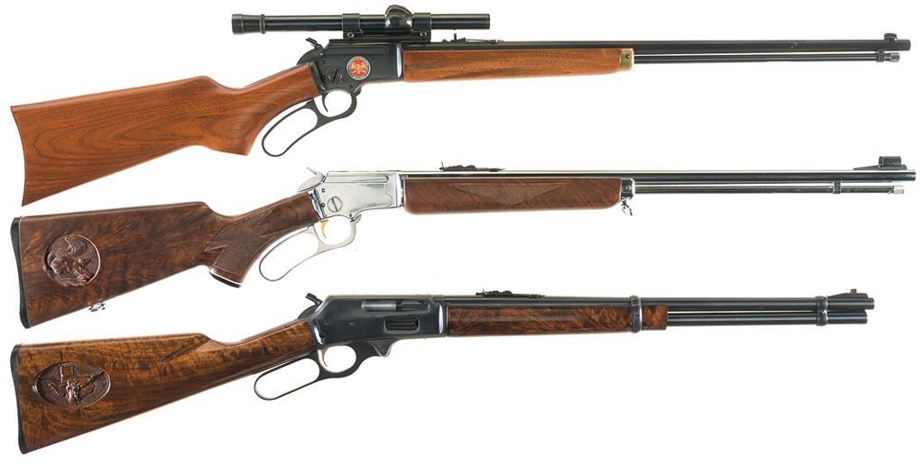 Collector's Lot of Three Marlin Lever Action Rifles -A) Marlin M | Rock ...