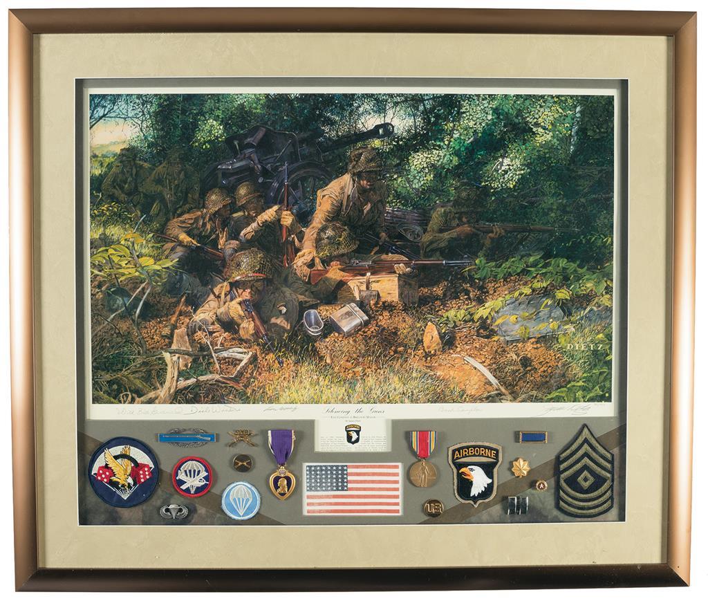 Framed and Signed Print, 'Silencing the Guns' by James Dietz Rock Island Auction