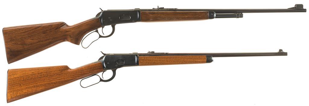 Two Winchester Lever Action Rifles -A) Winchester Model 64 Rifle | Rock ...