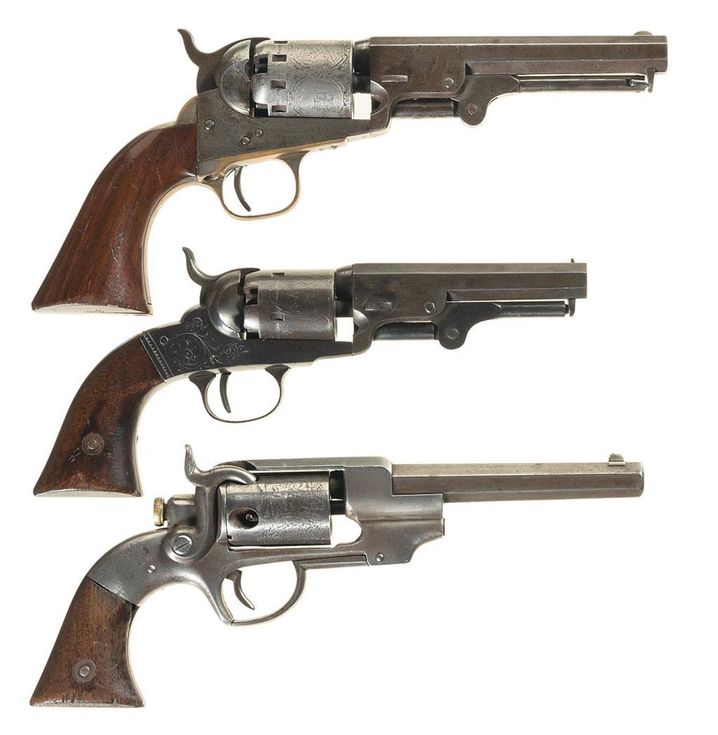 Three Antique Percussion Revolvers | Rock Island Auction