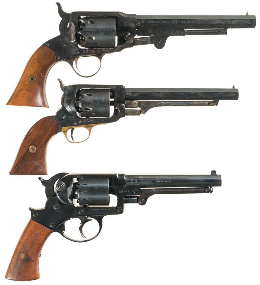 Three Reproduction Percussion Revolvers | Rock Island Auction