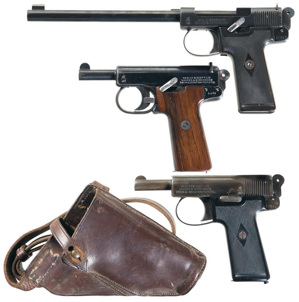 webley scott pistols