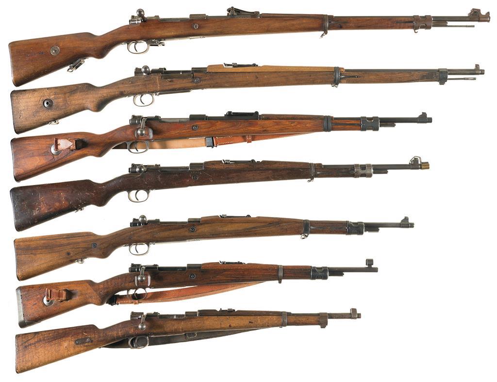 Seven European Military Bolt Action Rifles