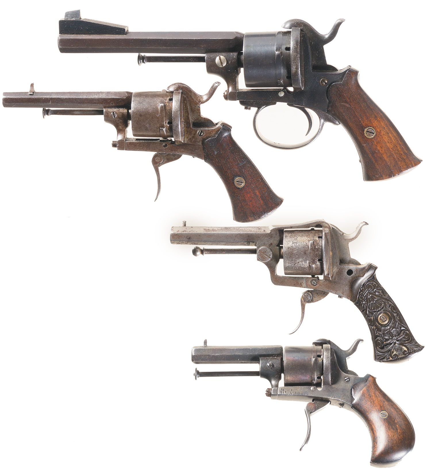 Four Antique Da Pinfire Revolvers Rock Island Auction 9293