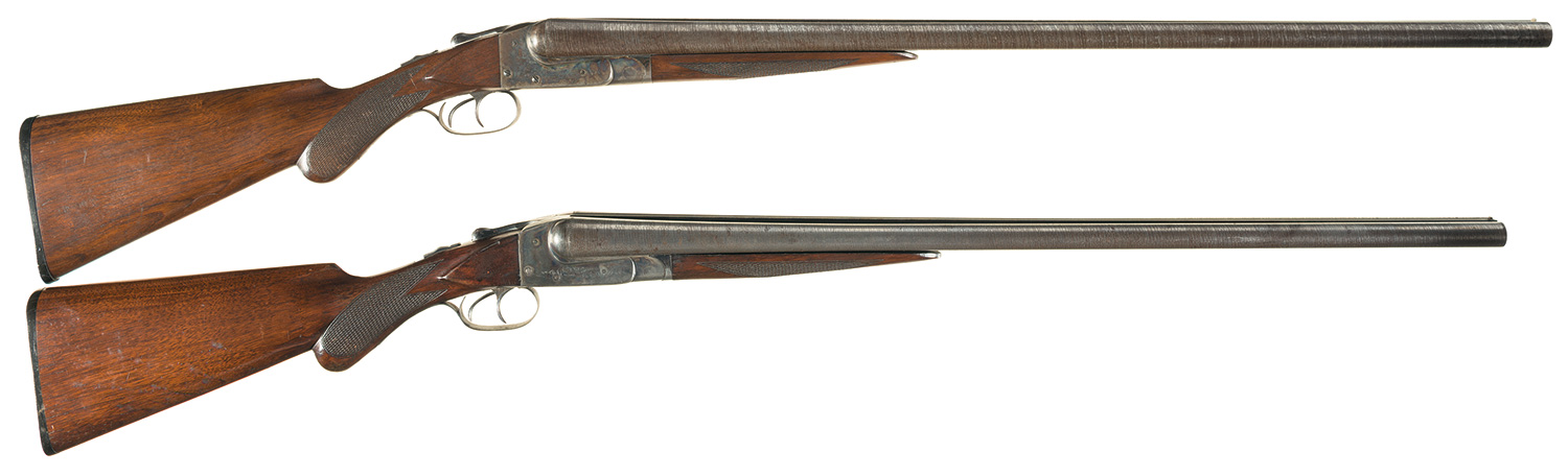 Two Ithaca Lewis Model Side by Side Hammerless Shotguns | Rock Island ...