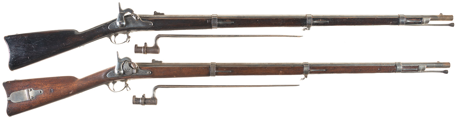 Two Civil War Percussion Rifle-Muskets W/ Bayonets | Rock Island Auction