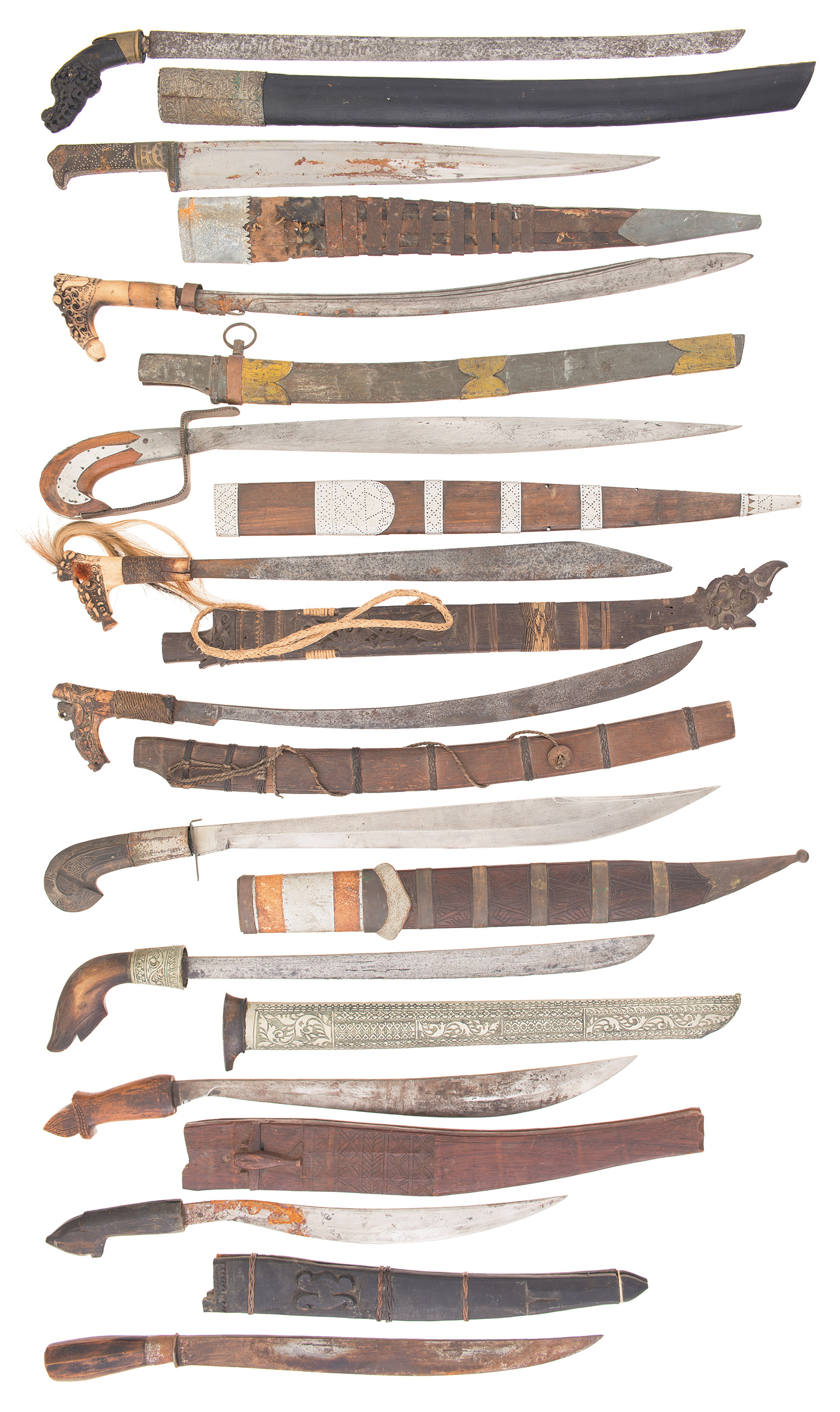 Eleven Mostly Southeast Asian Short Swords Rock Island Auction