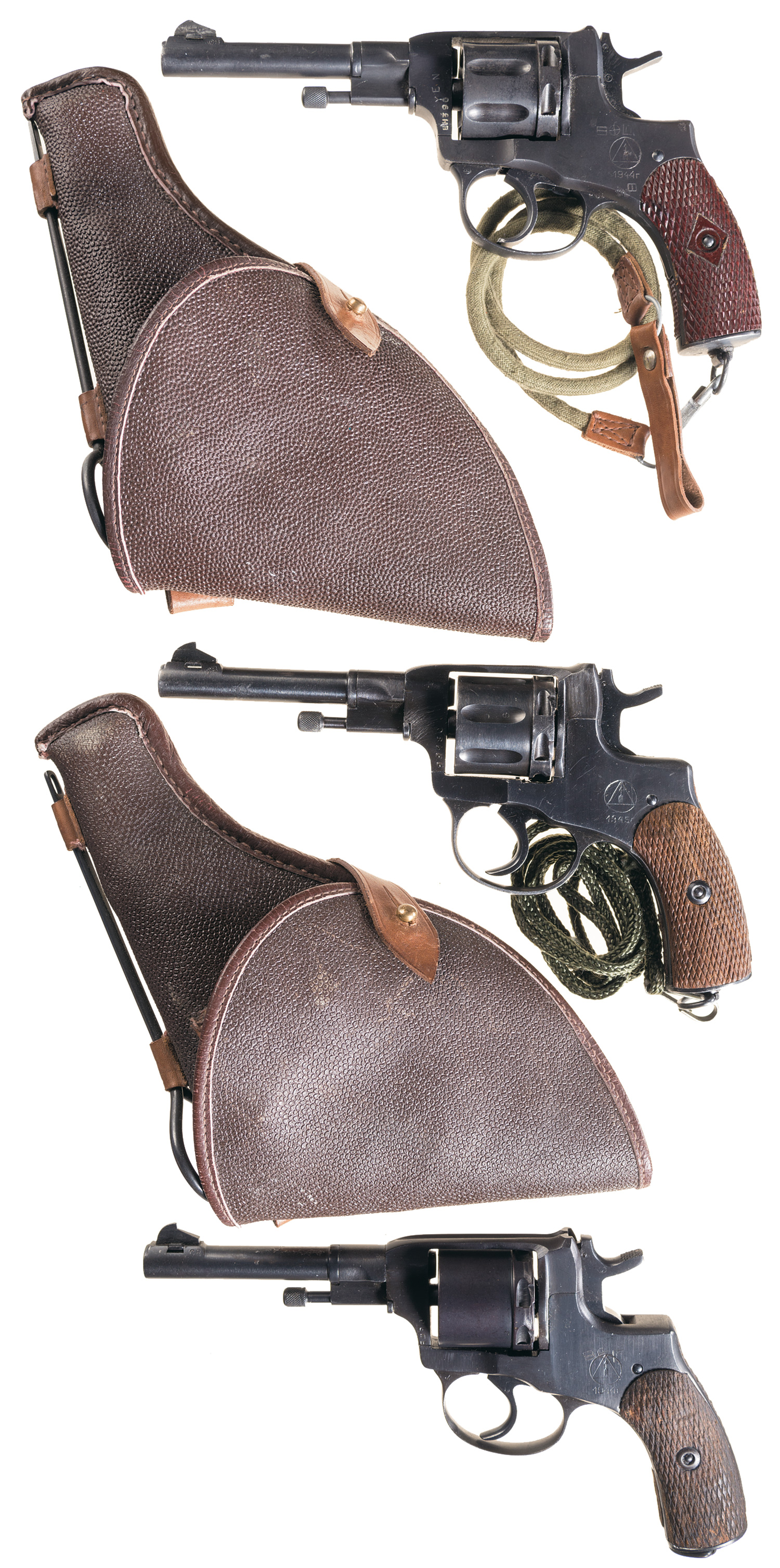 Three Soviet Nagant 1895 DA Gas Seal Revolvers Rock Island Auction