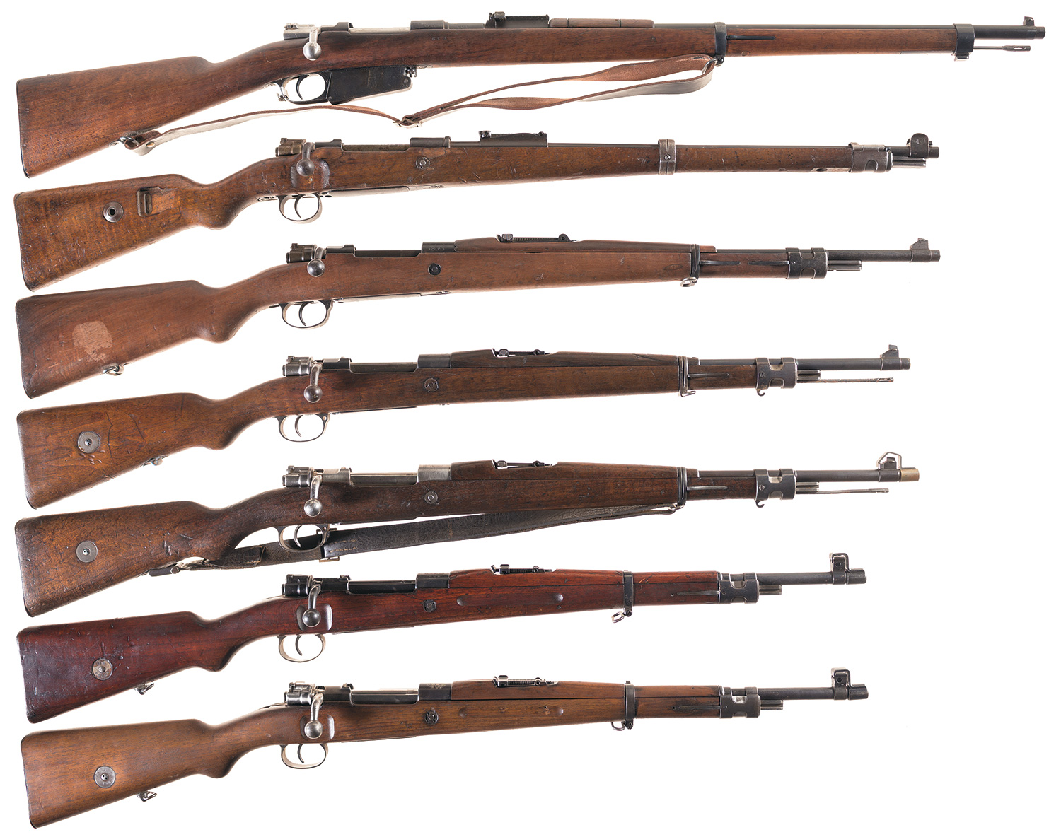 Seven Bolt Action Military Style Rifles