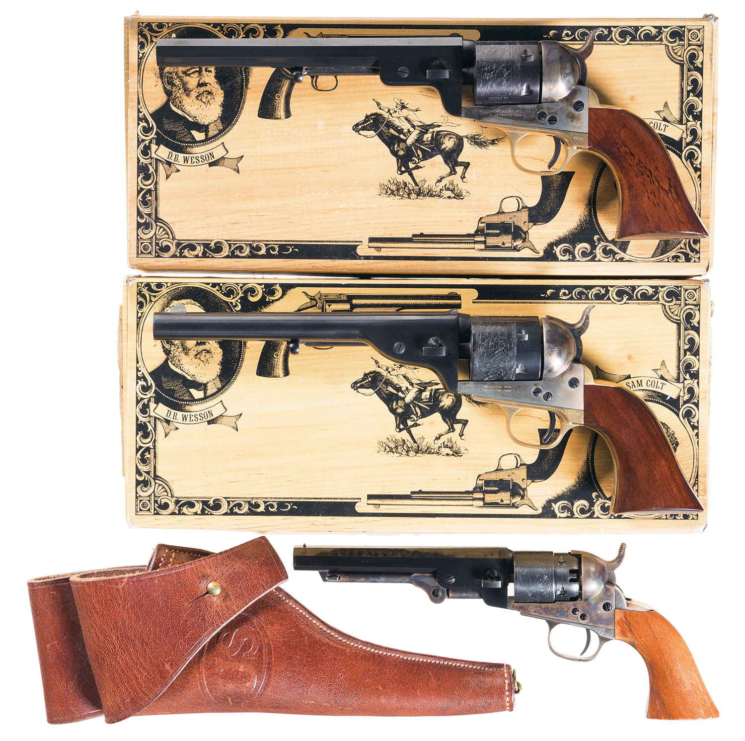 Three Single Action Revolvers -B) Cimarron Firearms Mfg. Model 1 | Rock ...