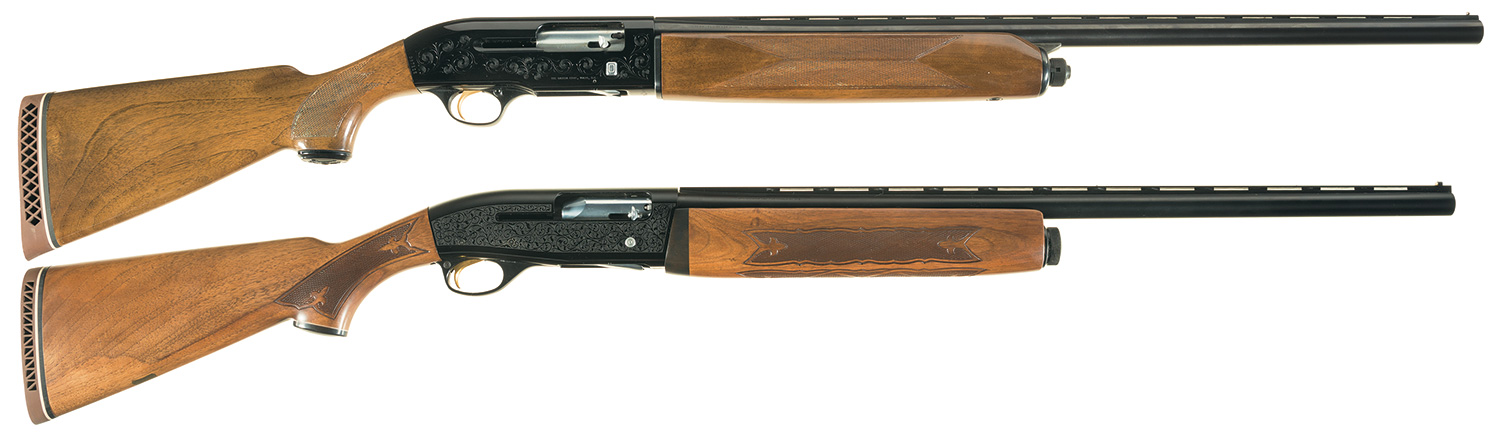 Two Engraved Semi-Automatic Shotguns | Rock Island Auction