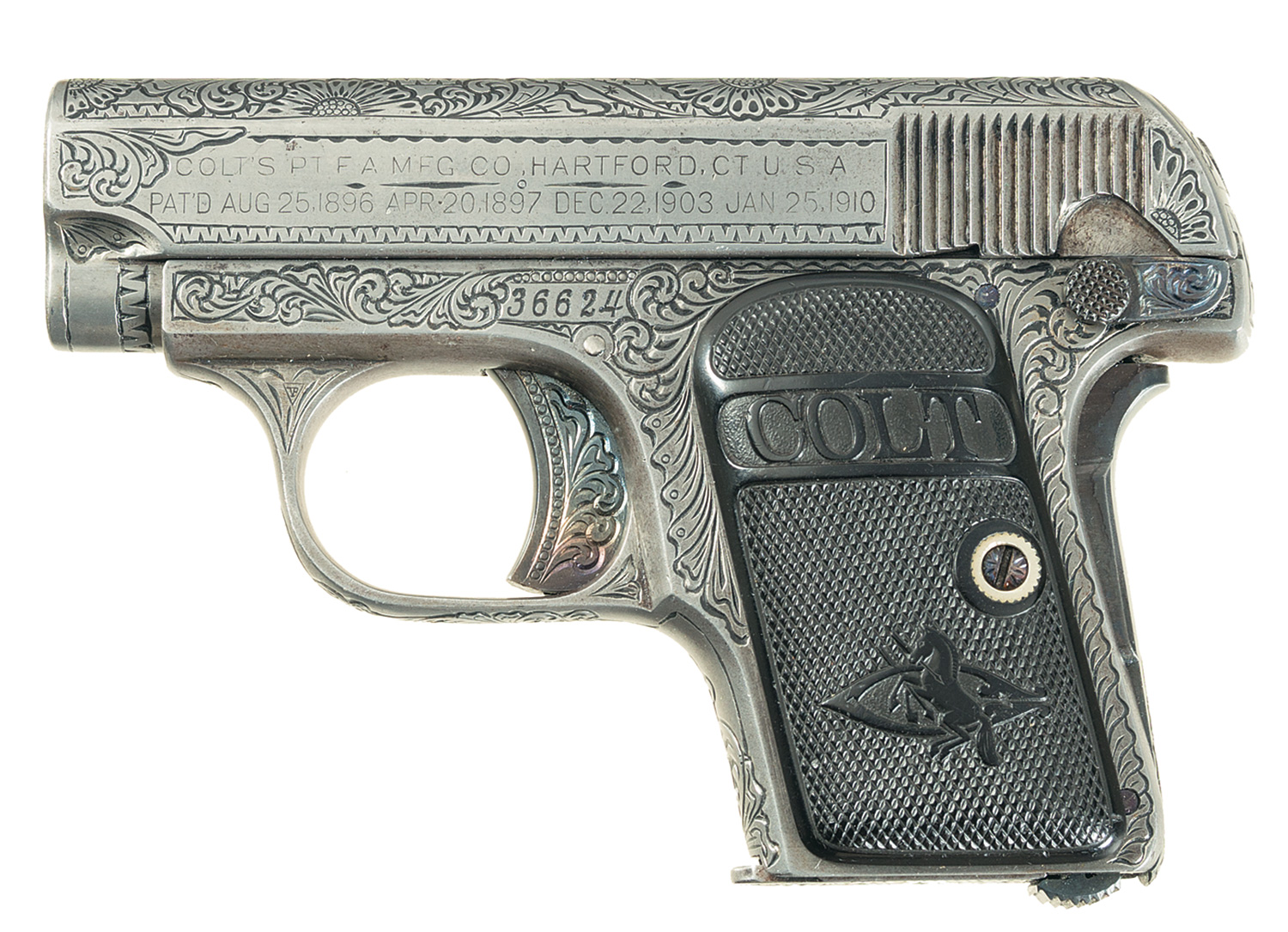 Colt 1908 Vest Pocket Pistol 25 Acp Rock Island Auction 4508