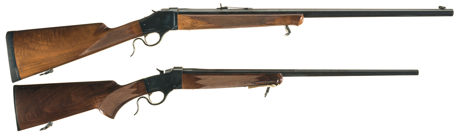 Two Browning Model 1885 Single Shot Falling Block Rifles | Rock Island ...