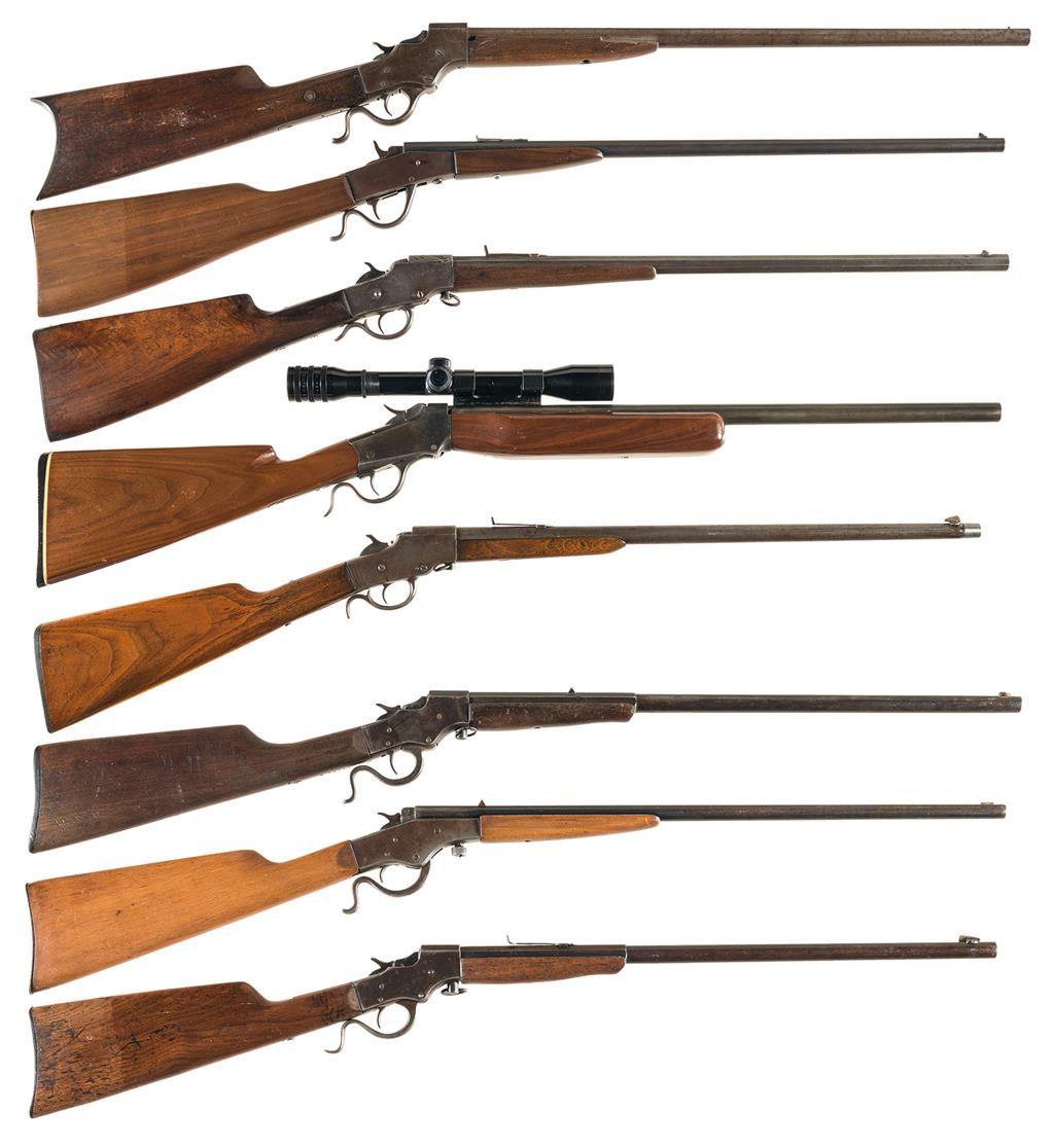 eight-falling-block-single-shot-rifles-rock-island-auction