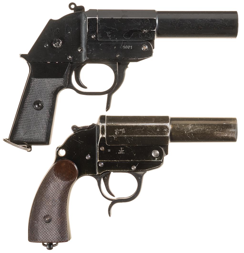 Two German Flare Pistols -A) Post-War East German Flare Pistol | Rock ...