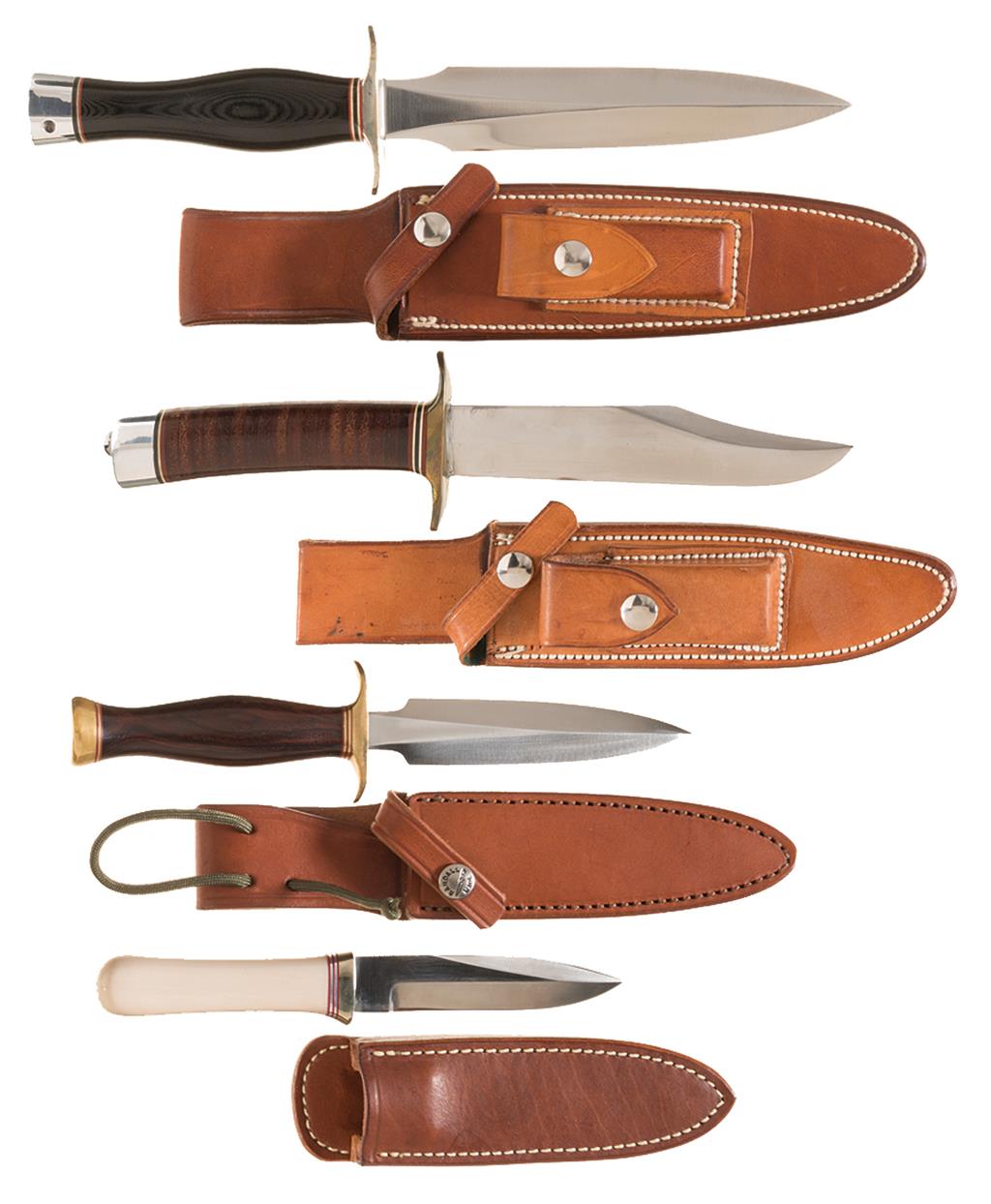 Four Randall Made Knives with Sheaths and Soft Cases Rock Island Auction