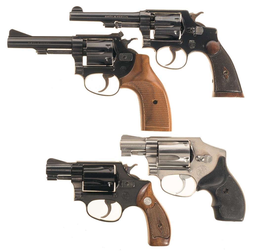 Four Smith & Wesson DA Revolvers | Rock Island Auction