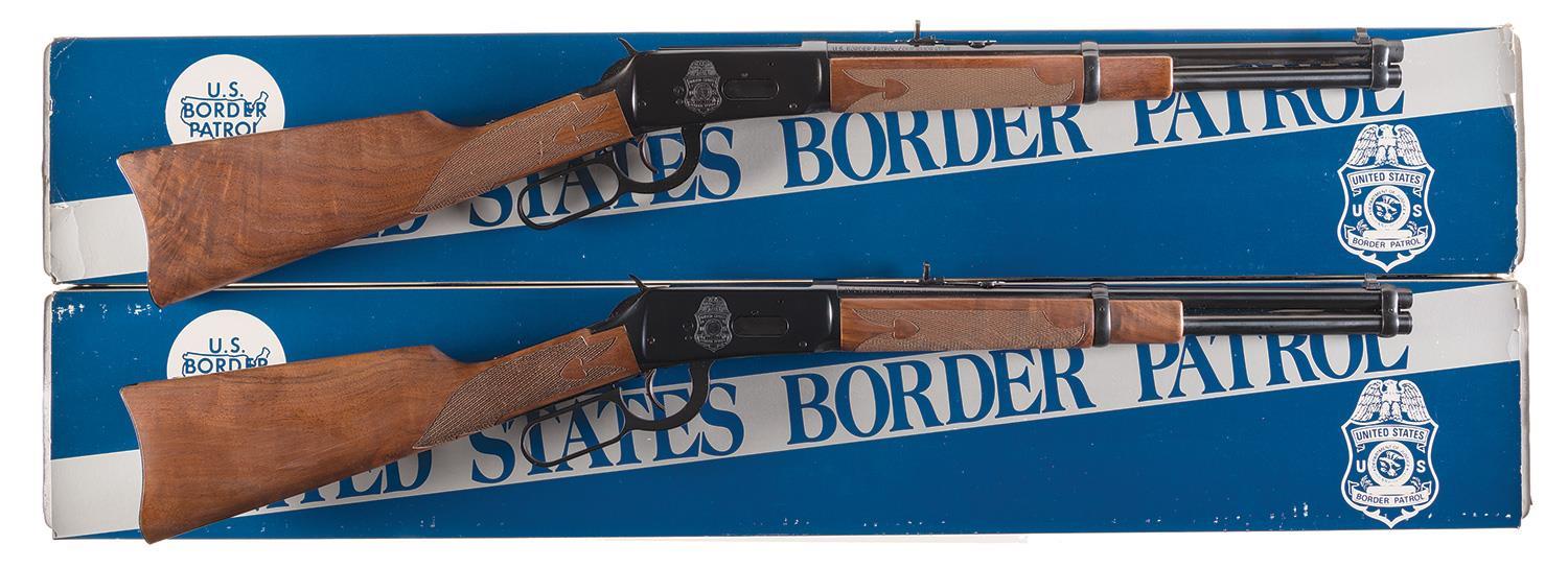 Two Winchester Model 94 Border Patrol Commemorative Lever Action Rock