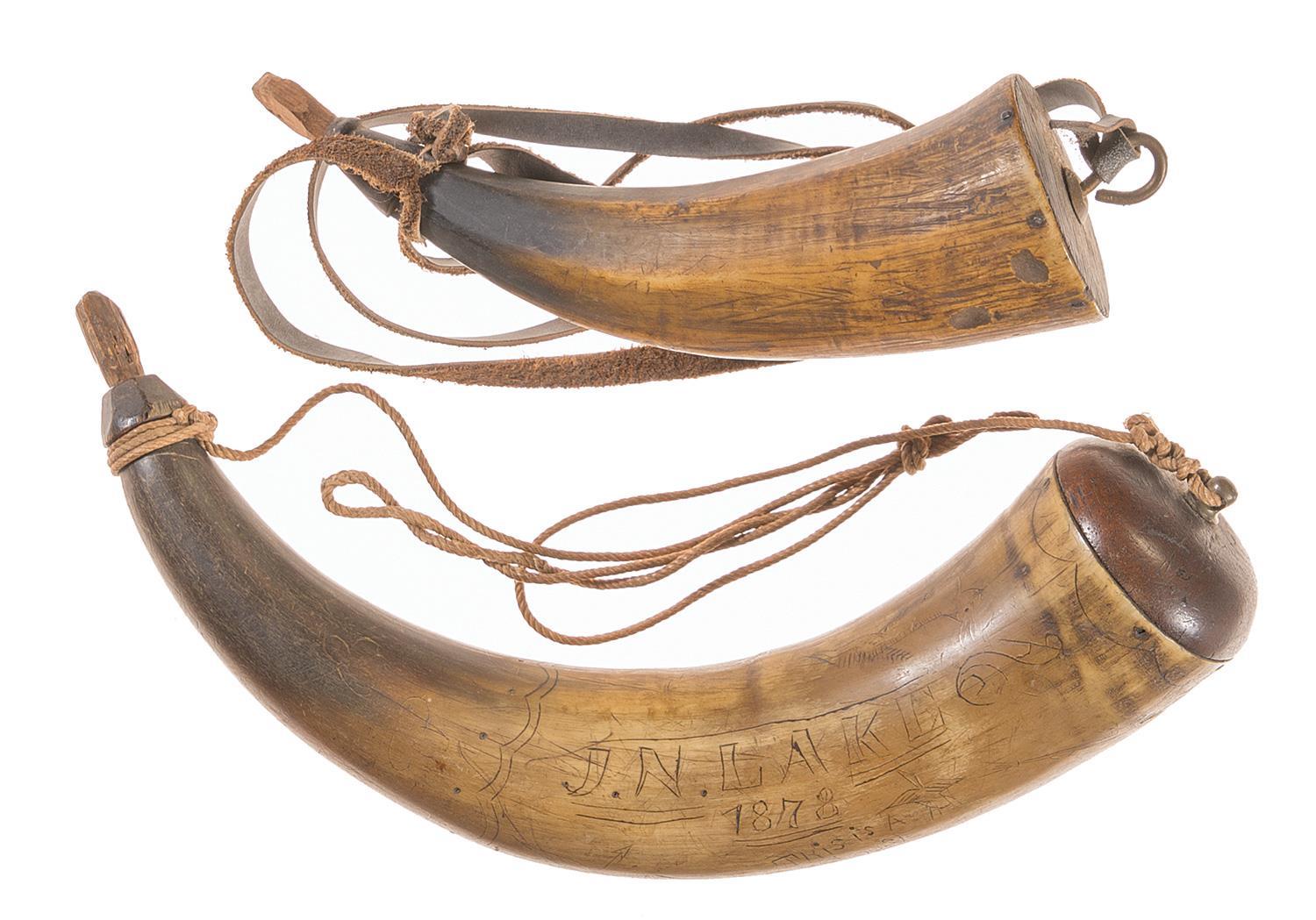 Two Powder Horns Rock Island Auction