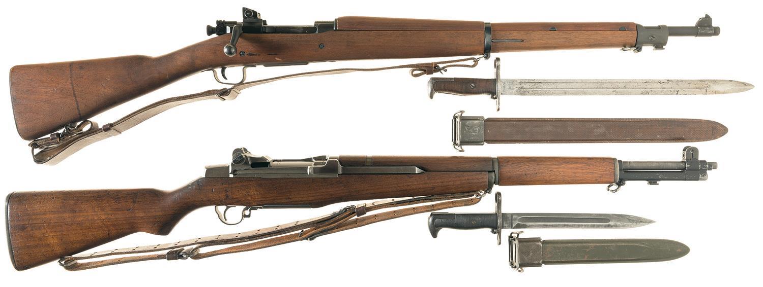 Two U.S. Military Rifles w/ Bayonets | Rock Island Auction