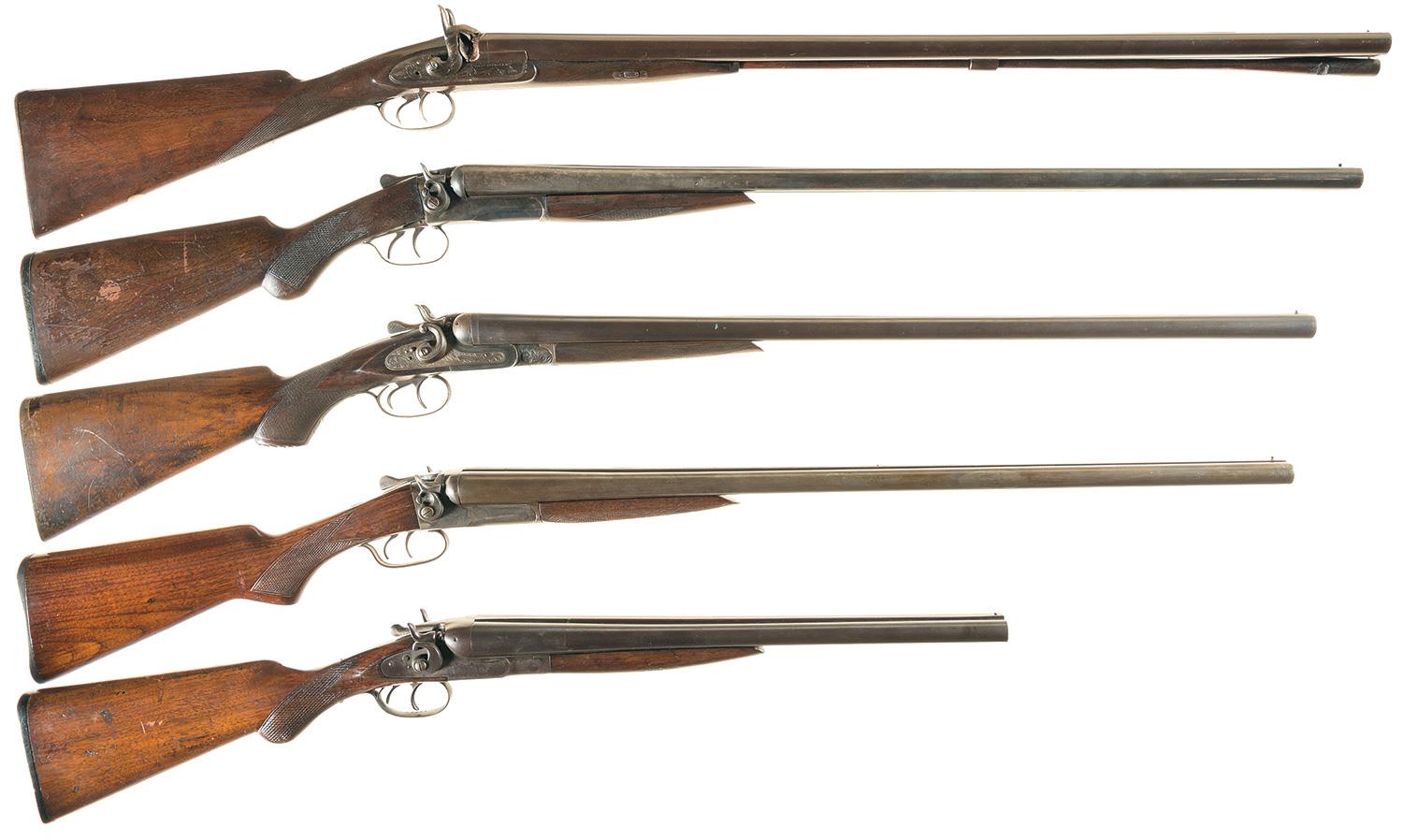 Five Double Barrel Shotguns | Rock Island Auction
