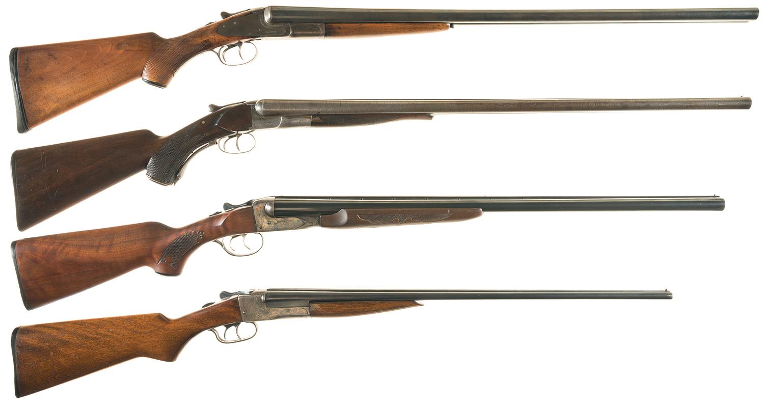 Four American Hammerless Side by Side Shotguns | Rock Island Auction