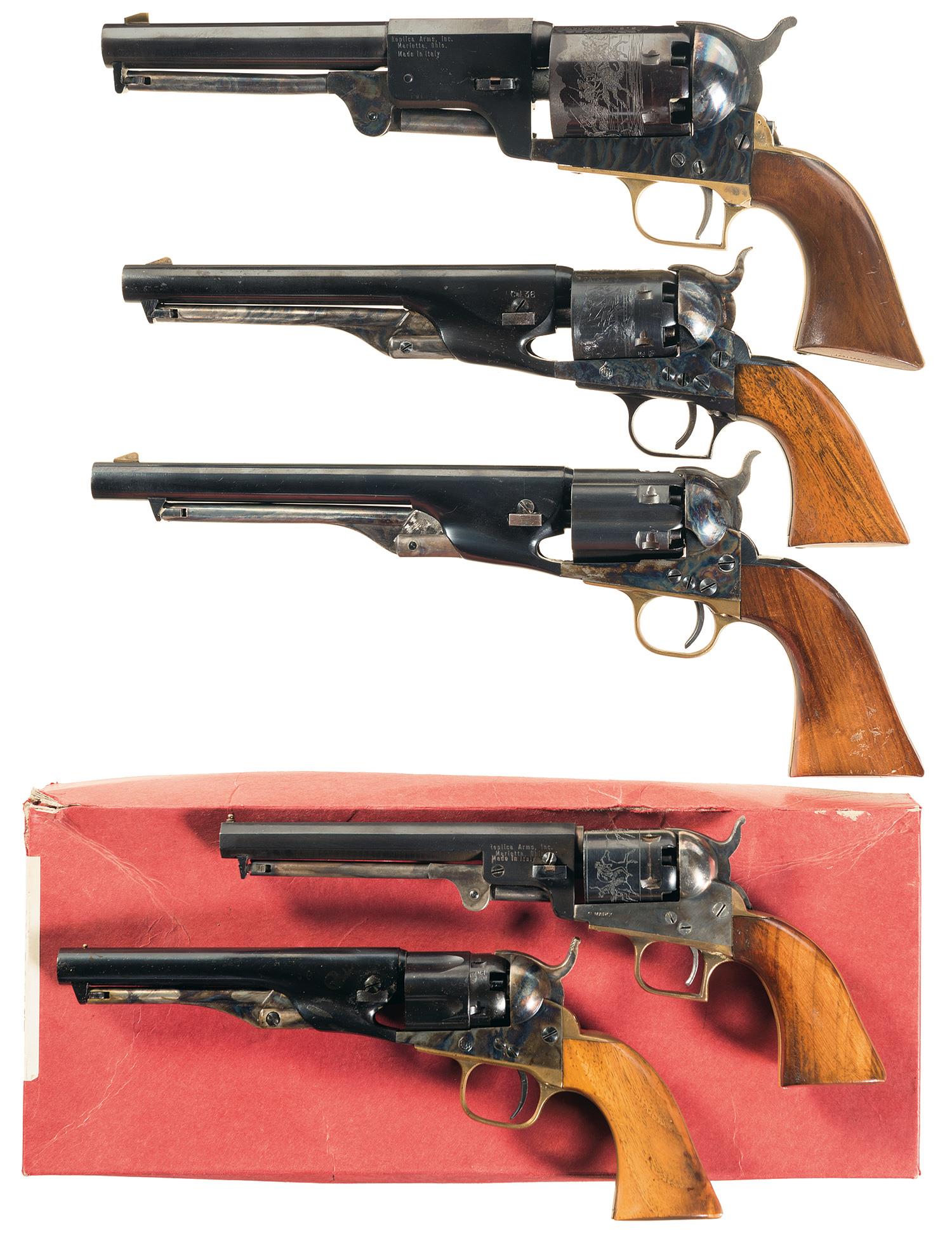 Five Italian Reproduction Colt Percussion Revolver Rock Island Auction