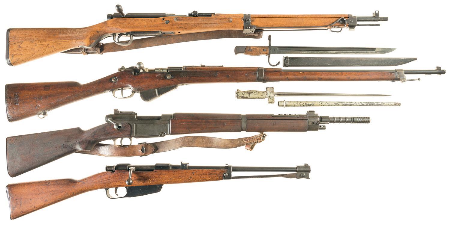 Four Bolt Action Military Rifles w/ Bayonets | Rock Island Auction