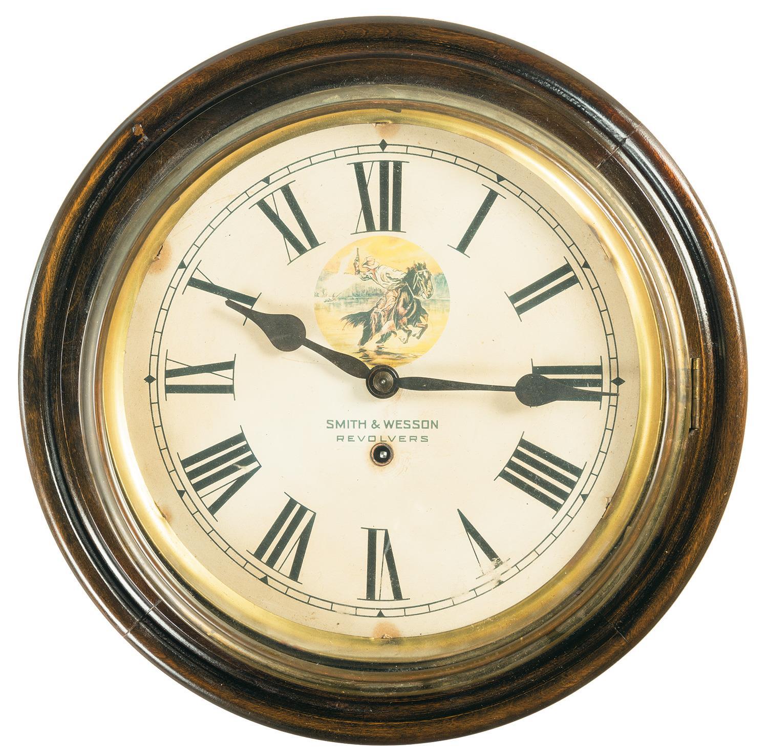 Smith & Wesson Advertising Wall Clock Rock Island Auction