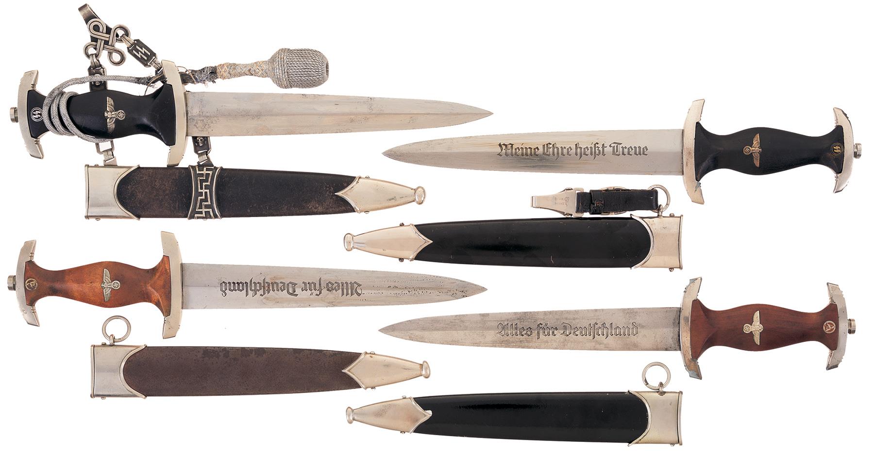 Four Nazi Style Daggers with Sheaths | Rock Island Auction