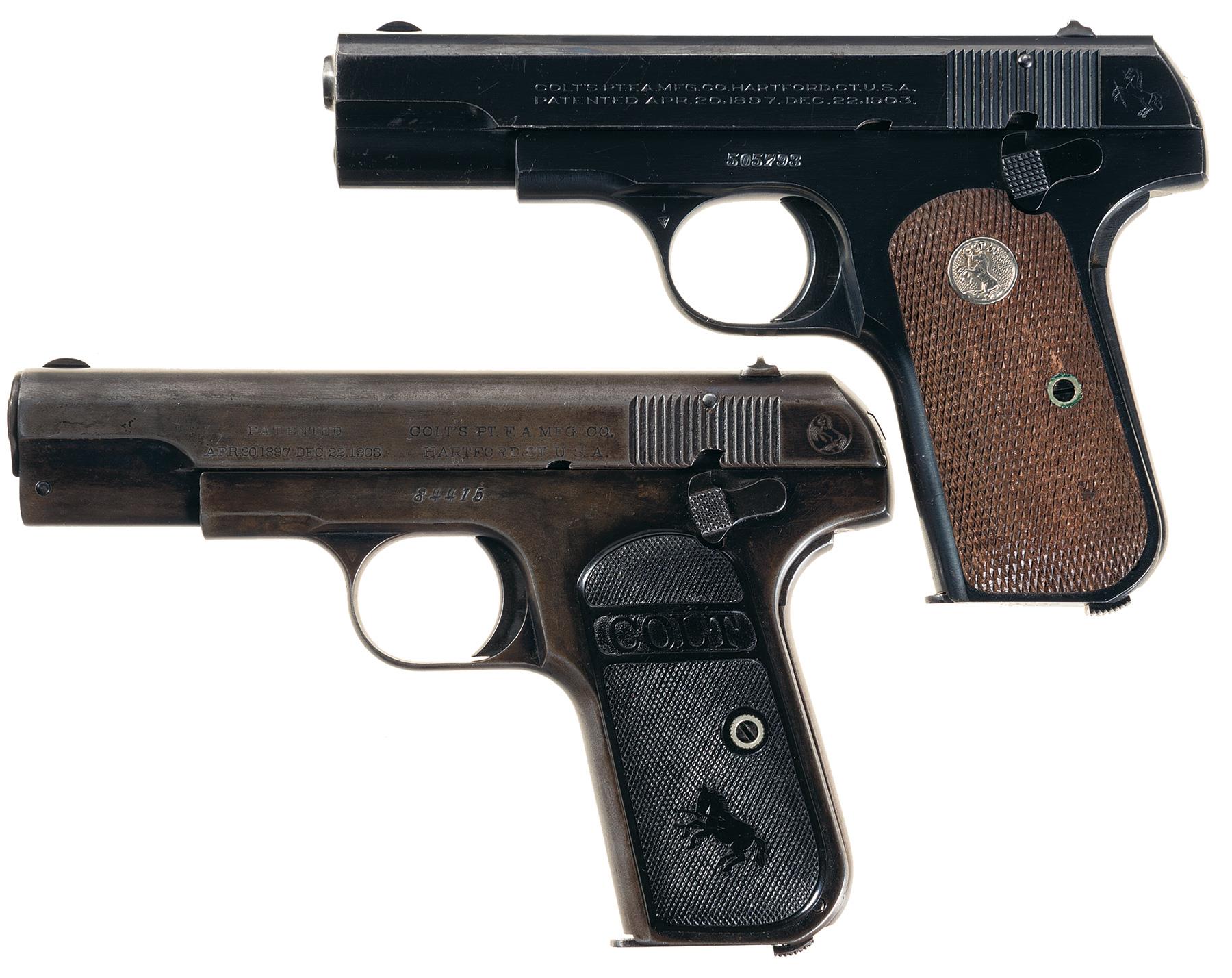 Two Colt Semi-Automatic Pistol | Rock Island Auction