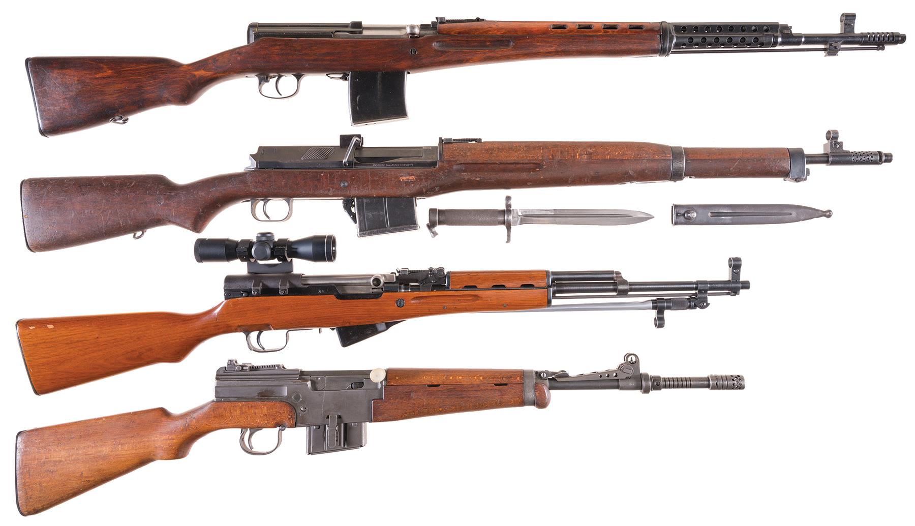 Four Semi-Automatic Military Rifles | Rock Island Auction