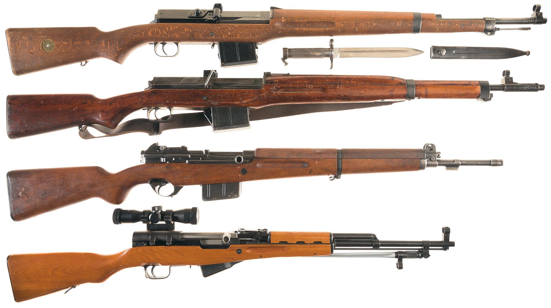 Four Semi-Automatic Rifles.