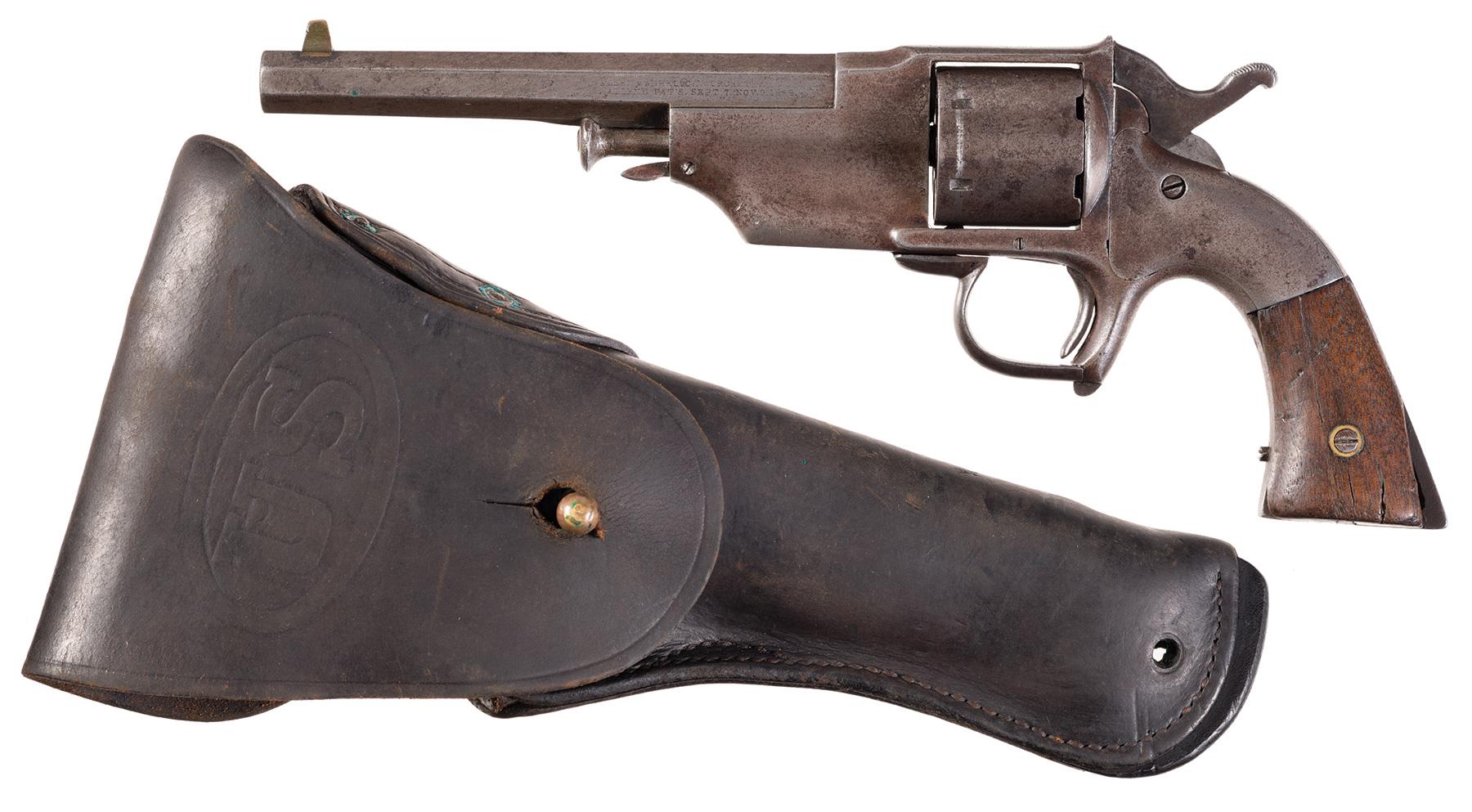 Allen & Wheelock Center Hammer Lipfire Navy Revolver & Holster | Rock ...