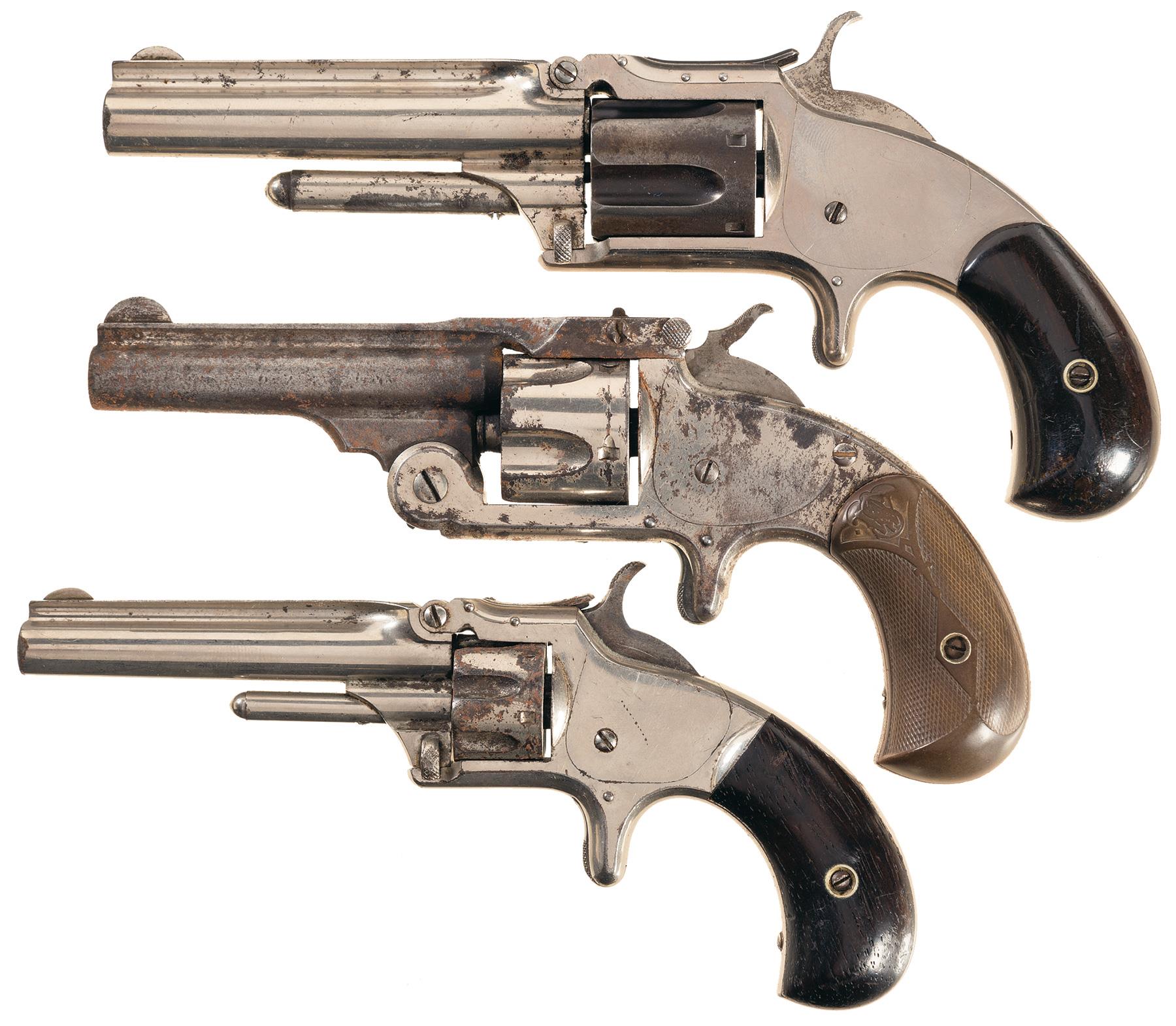 Three Antique Smith & Wesson Spur Trigger Revolvers | Rock Island Auction