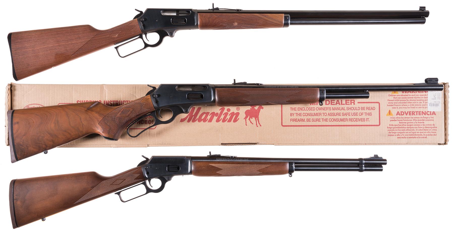 Three Marlin Lever Action Rifles | Rock Island Auction