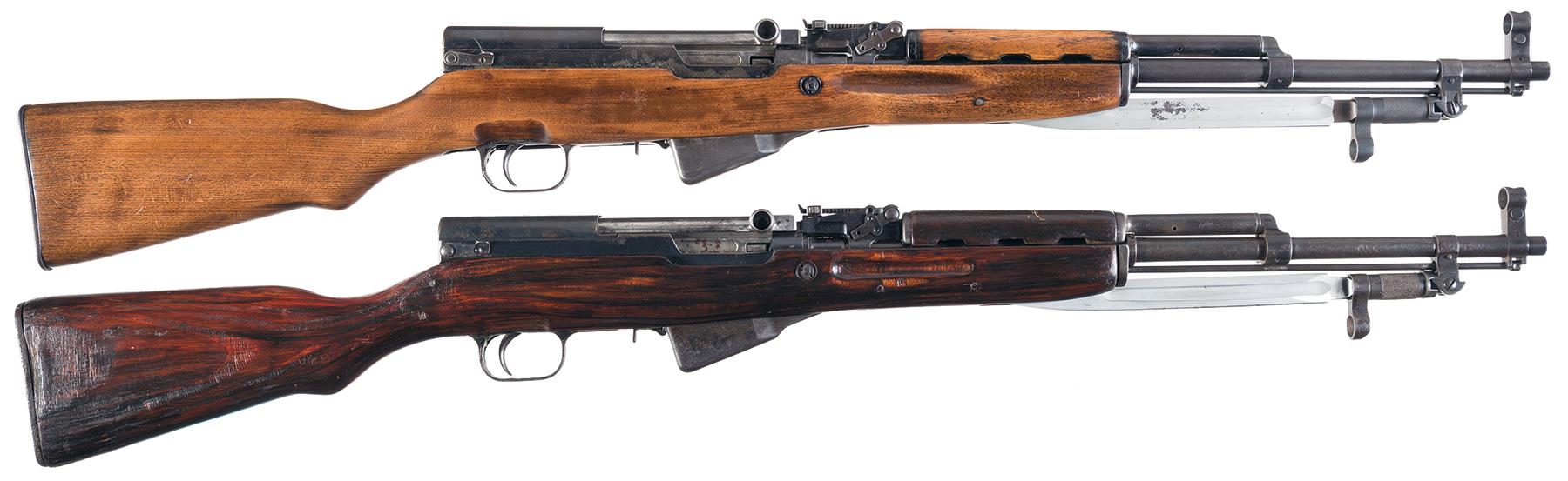 Two Sks Semi-Automatic Carbines with Bayonets | Rock Island Auction