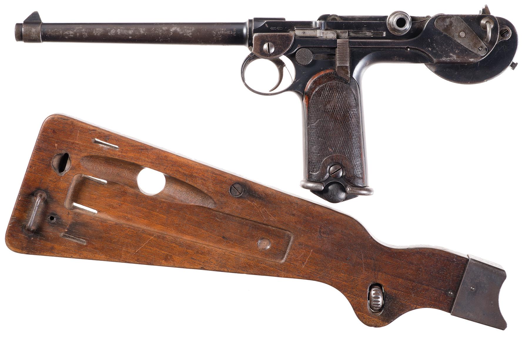 DWM Model 1893 Borchardt Semi-Automatic Pistol With Stock | Rock Island ...