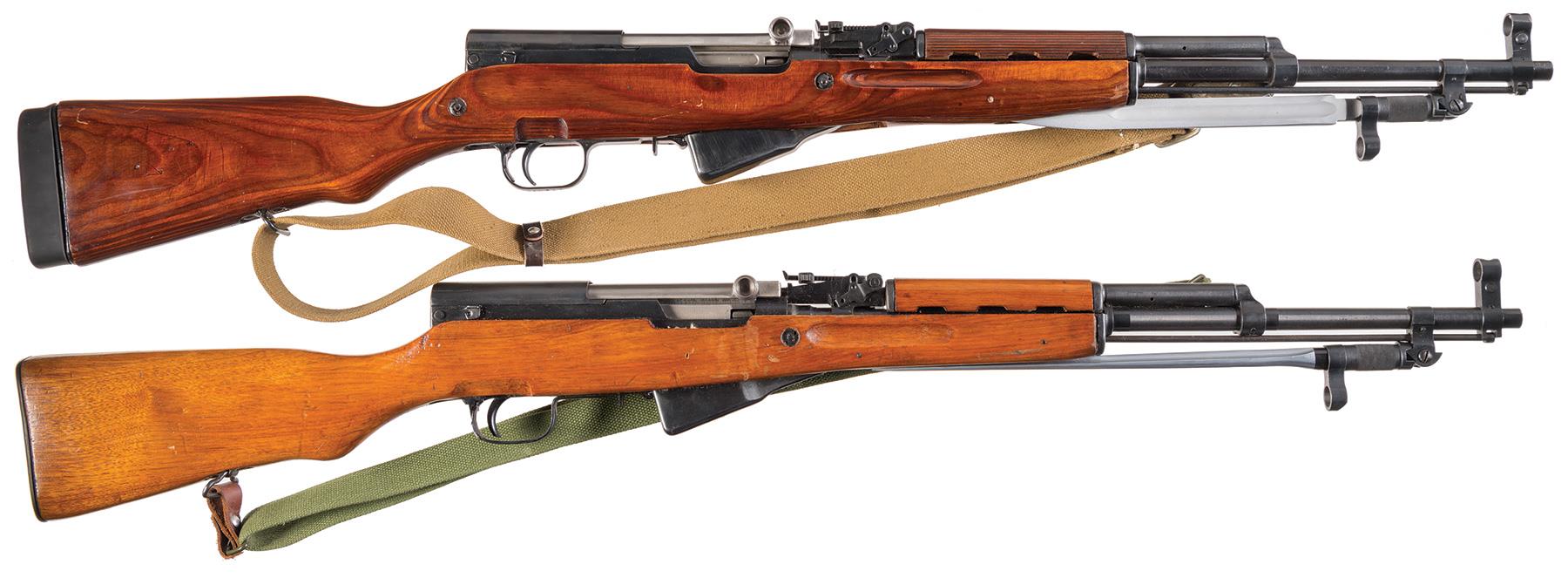 Two Sks Semi Automatic Carbines With Bayonets Rock Island Auction 5963