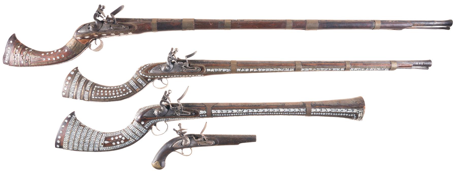 Three Afghan Style Flintlock Guns Rock Island Auction