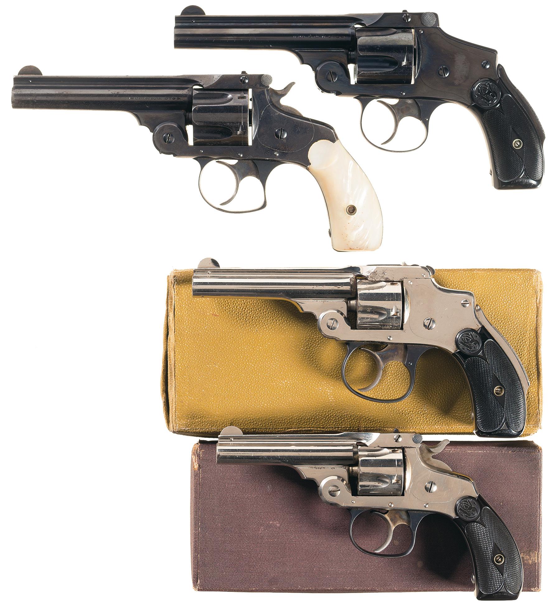 Four Smith & Wesson Top Break Double Action Revolvers 