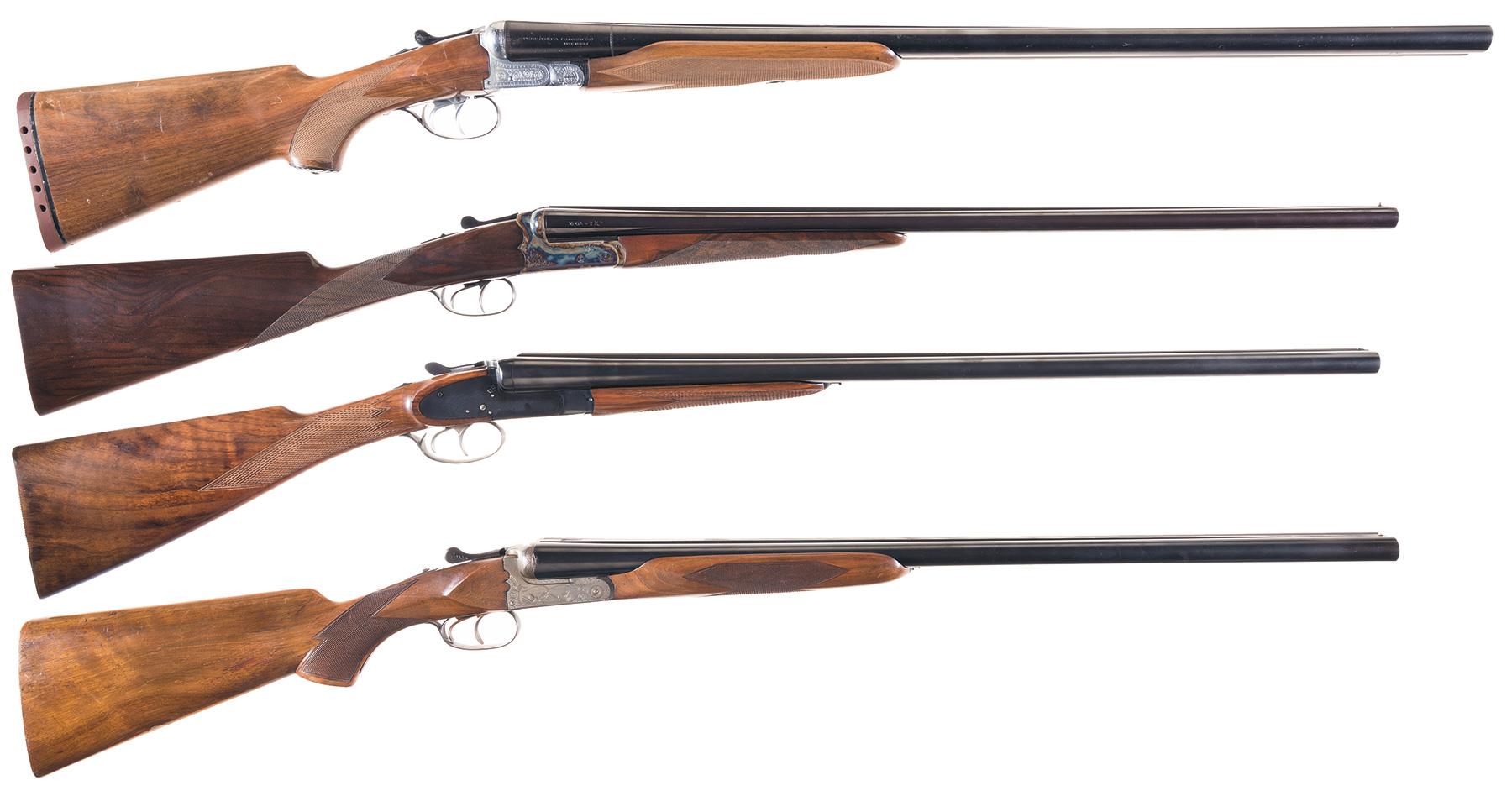 Four Double Barrel Shotguns | Rock Island Auction