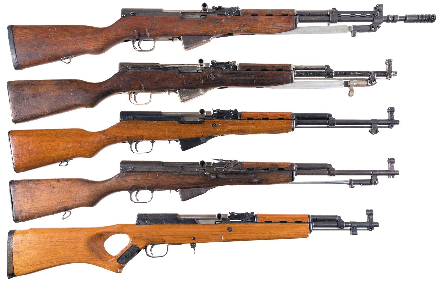 Five Semi-Automatic SKS Carbines | Rock Island Auction