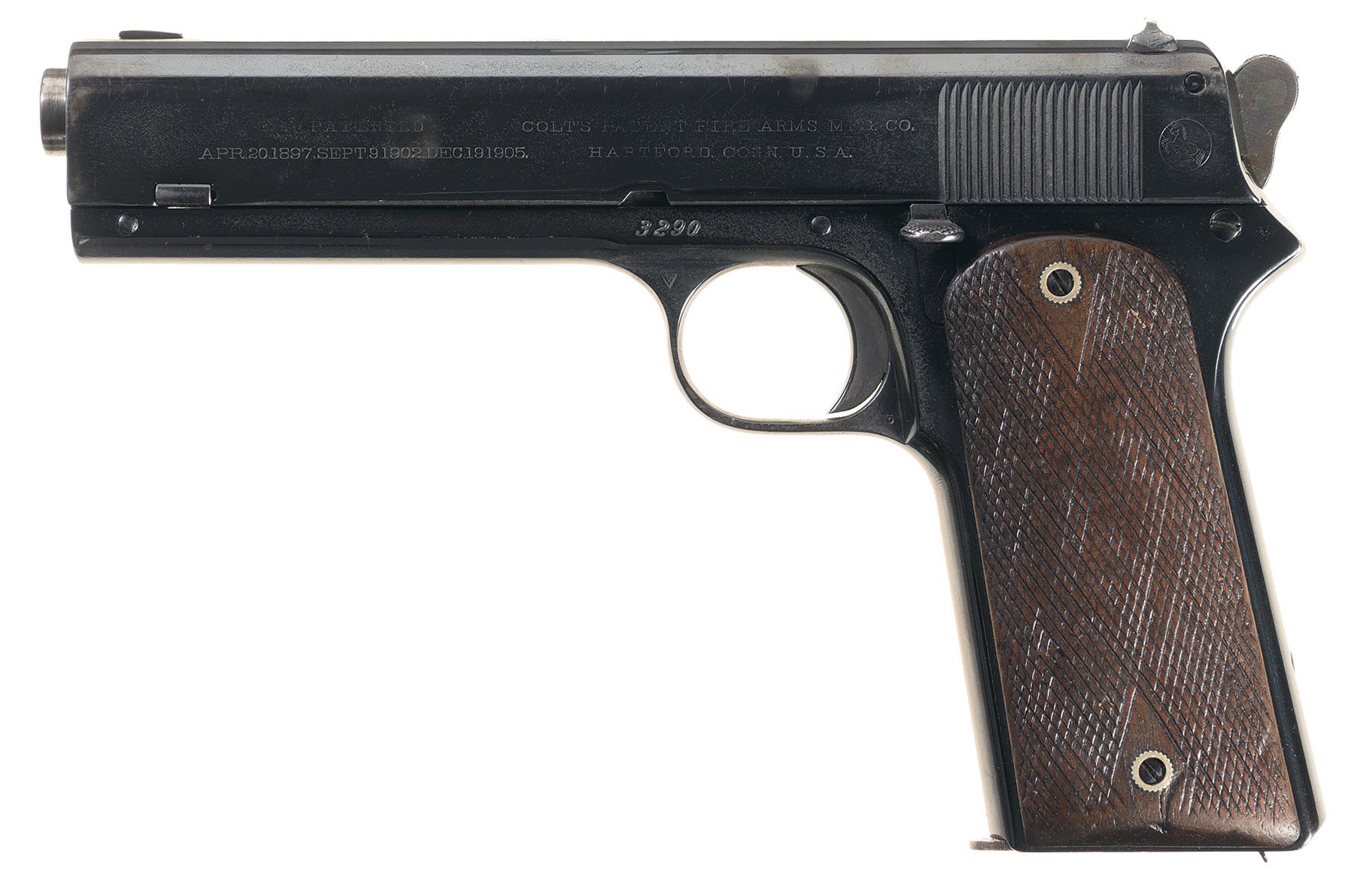 Colt Model 1905 Semi Automatic Pistol Rock Island Auction 3725